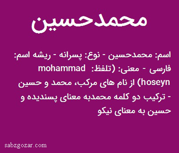 معنی اسم محمدحسین